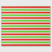 Fun Red, White, Green Christmas Inspiriert Muster Geschenkpapier (Flach)