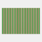 Fun Red, White, Green Christmas Inspiriert Muster Geschenkpapier Set (Vorderseite 2)