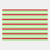 Fun Red, White, Green Christmas Inspirierte Muster Geschenkpapier Set (Vorderseite 3)