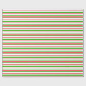 Fun Red, White, Green Linse/Strickmuster Geschenkpapier (Flach)