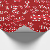 Fun Red Würfel Muster Geschenkpapier (Ecke)