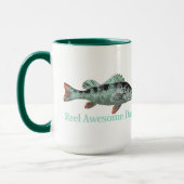 Fun Reel Phantastischer Vater Zitat & Fischfang Aq Tasse (Links)