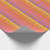 Fun Regenbogen Litauische Volkskunst Muster Geschenkpapier (Ecke)