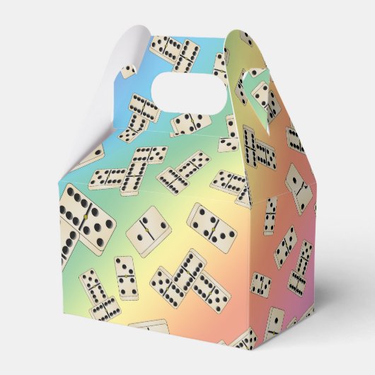Fun Regenbogendomino-Muster Geschenkschachtel (Vorderseite)