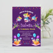 Fun Regenbogenhai Ballon Geburtstagsjunge (Stehend Vorderseite)