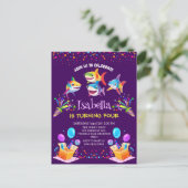 Fun Regenbogenhai Ballon Geburtstagsjunge Postkarte (Stehend Vorderseite)