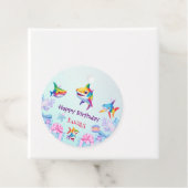 Fun Regenbogenhai Geburtstagsballon Party Familie Geschenkanhänger (Beispiel)