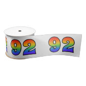 Fun, Regenbogenmuster "92" Ereignisnummer (grau) Satinband (Spule)