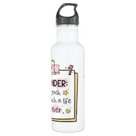 Fun Reminder Note Personalised Teacher Edelstahlflasche