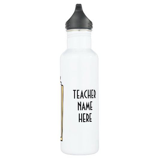 Fun Reminder Note Personalised Teacher Edelstahlflasche (Rechts)