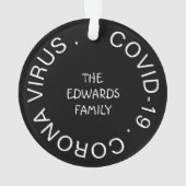 Fun Rentier 2020 Weihnachtsbaum Ornament (Rückseite)