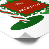 Fun Rentier Barn w Truck und Elf Sign Print Poster (Ecke)