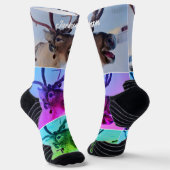 Fun Rentier Muster Socken (Gewinkelt)