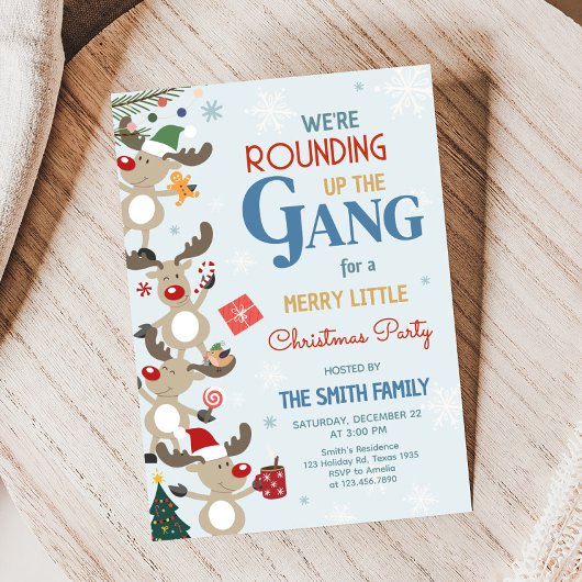 Fun Rentier Weihnachts-Party Einladung