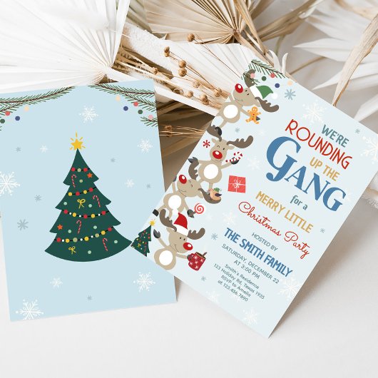 Fun Rentier Weihnachts-Party Einladung