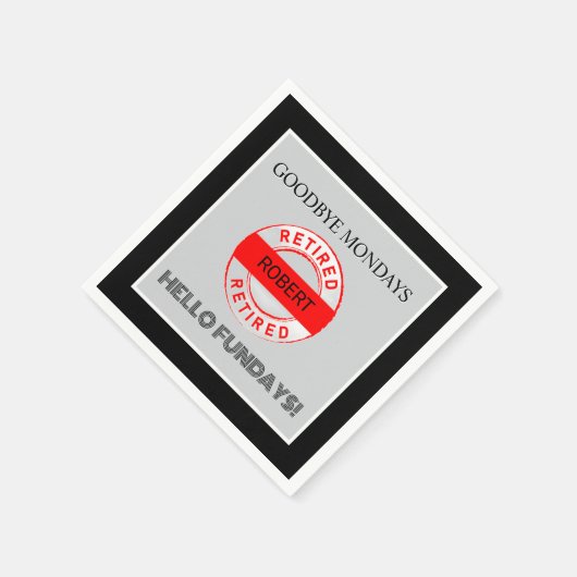 Fun Retiree Retirement Party Serviette (Ecke)