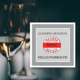 Fun Retiree Retirement Party Serviette