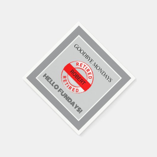 Fun Retiree Retirement Party Serviette (Ecke)