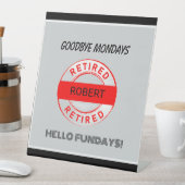 Fun Retiree Retirement Party Sockelschild (In Situ)