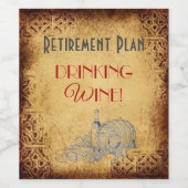 Fun Retirement Plan Wine Labels! Weinetikett (Einzelnes Label)
