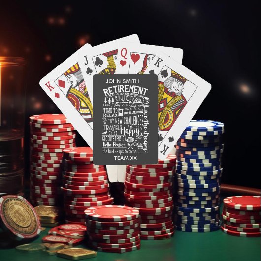 Fun Retirement Playing Cards | Custom Personaliz Spielkarten