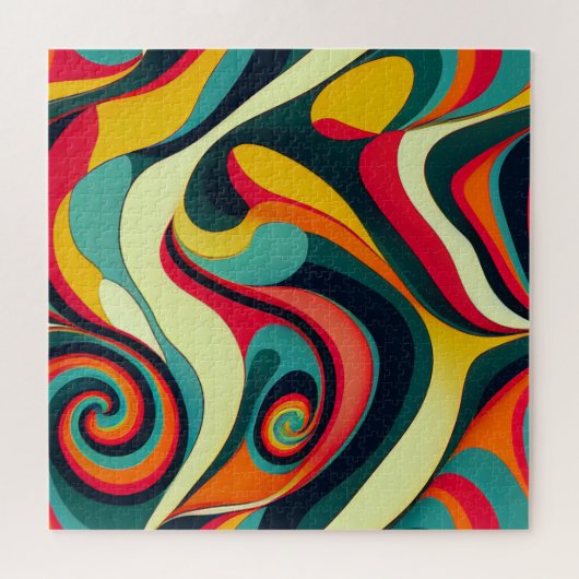 Fun Retro Abstraktes Puzzle (Horizontal)