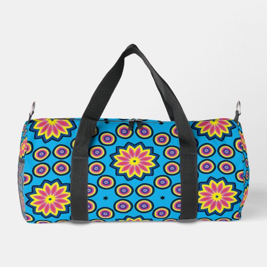 Fun Retro Blume Power Duffle Bag (Rückseite)