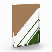 Fun Retro Braun weiße, schlanke Streifen Fotoblock (Links)