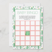 Fun Retro Cactus succulent Floral Baby Shower Einladung (Vorderseite)