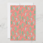 Fun Retro Cactus succulent Floral Baby Shower Einladung (Rückseite)