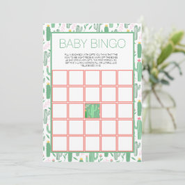 Fun Retro Cactus succulent Floral Baby Shower Einladung