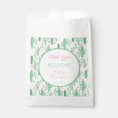Fun Retro Cactus succulent Floral Baby Shower Geschenktütchen (Vorderseite)