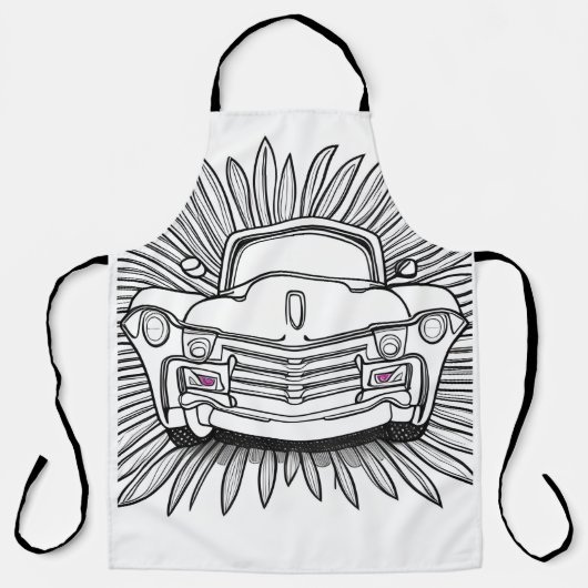 Fun Retro Car Schürze (Vorderseite)