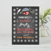Fun Retro Chalkboard Pub Sign Birthday Einladungen (Stehend Vorderseite)