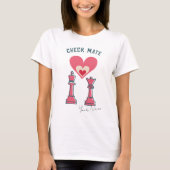 Fun Retro Checkmate Valentine Geschenke Paar T - S T-Shirt (Vorderseite)