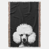 Fun Retro Chic Pop Art Poodle Decke (Vorderseite Vertikal)