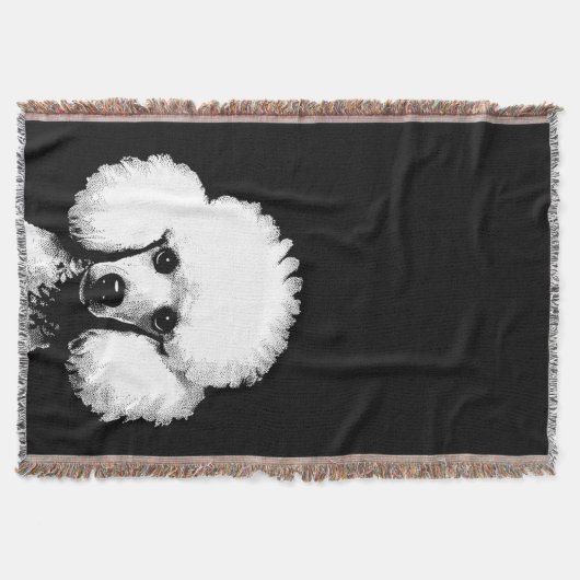 Fun Retro Chic Pop Art Poodle Decke (Vorderseite)