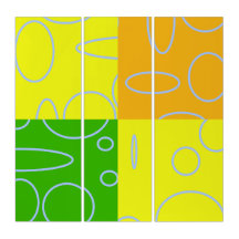 Fun Retro Circles Loops Gelb Grün Orange