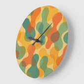 Fun Retro Classic Amorphous Shapes Art Pattern Große Wanduhr (Winkel)