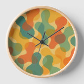 Fun Retro Classic Amorphous Shapes Art Pattern Uhr (Vorderseite)