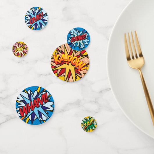 Fun Retro Comic Book Pop Art Konfetti (Gruppe)