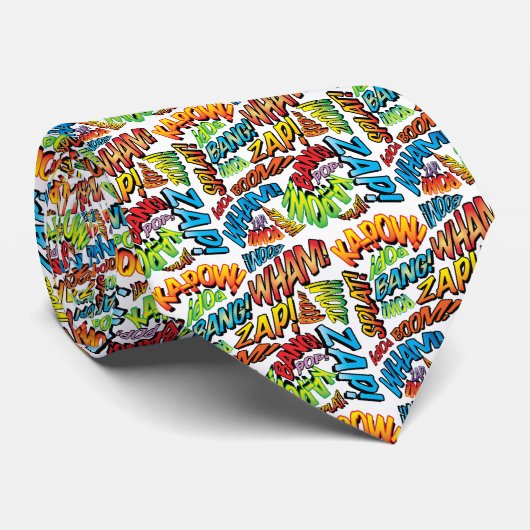 Fun Retro Comic Book Pop Art Krawatte (Gerollt)