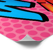 Fun Retro Comic Book Pop Artt Sounds Poster (Ecke)