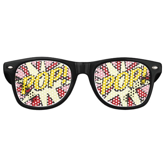 Fun Retro Comic Book POP Sonnenbrille (Vorderseite)
