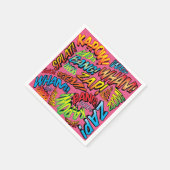 Fun Retro Comic Book Sounds Serviette (Ecke)