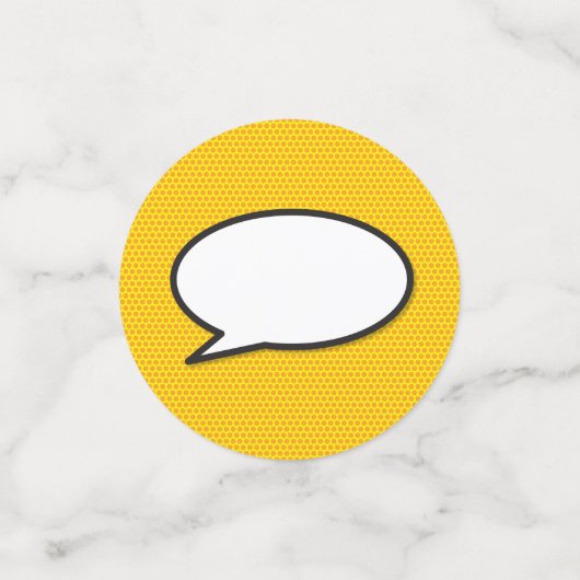 Fun Retro Comic Book Speech Bubble Konfetti (Klein Vorderseite)