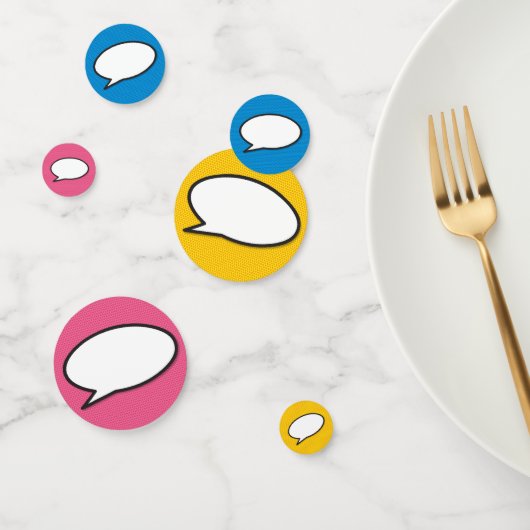 Fun Retro Comic Book Speech Bubble Konfetti (Gruppe)