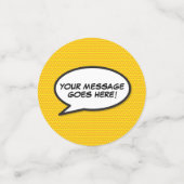 Fun Retro Comic Book Speech Bubble Konfetti (Klein Vorderseite)