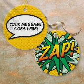 Fun Retro Comic Book Speech Bubble Message Keramik Ornament