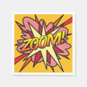 Fun Retro Comic Book ZOOM Serviette (Vorderseite)